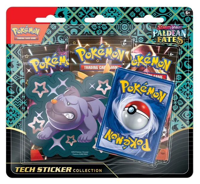 Pokemon TCG: Scarlet & Violet 4.5 Paldean Fates Tech Sticker Box - Maschiff